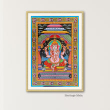 Load image into Gallery viewer, “Ganesha” Authentic Hand-Painted Pattachitra Wall Art
