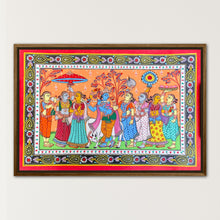 Load image into Gallery viewer, “Krishna Raasleela“ Authentic Hand-Painted Pattachitra Wall Art
