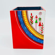 Load image into Gallery viewer, Warli Art Painted Pen Stand
