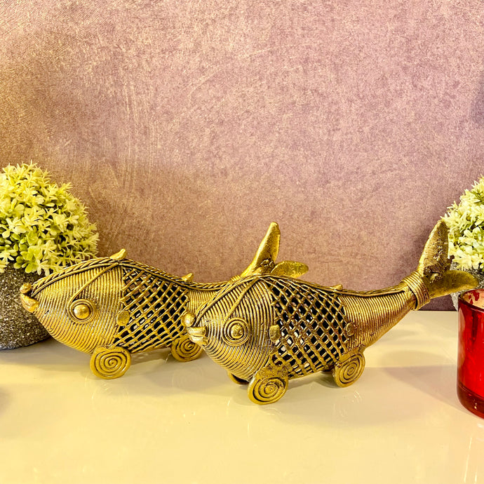 Dhokra metal fish-set of 2