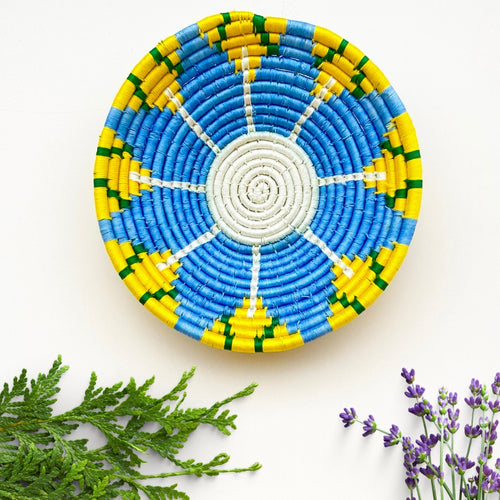 “Sunflower” Handwoven Sabai Grass Baskets