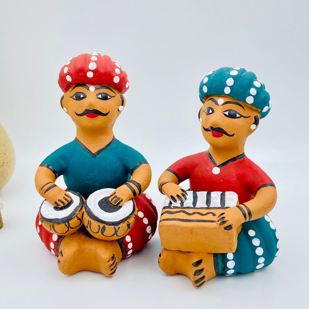 Terracotta Musicians Jugalbandi (Set of 2)