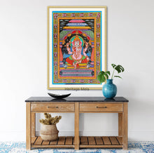 Load image into Gallery viewer, “Ganesha” Authentic Hand-Painted Pattachitra Wall Art
