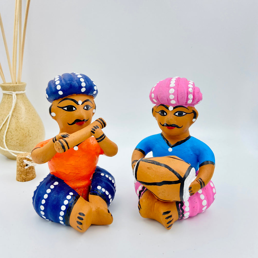 Terracotta Musicians Jugalbandi2 (Set of 2)