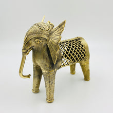 Load image into Gallery viewer, Brass dhokra elephant figurine-big
