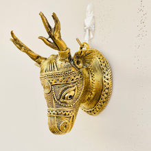 Load image into Gallery viewer, Handcrafted Brass Dhokra ‘Deer Mask’
