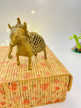 Load image into Gallery viewer, brass dhokra miniature elephant figurine
